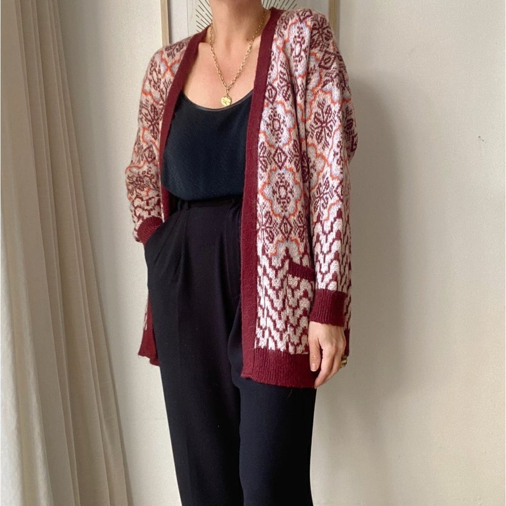 Topshop Patterned Cardigan - Picture 2 of 9
